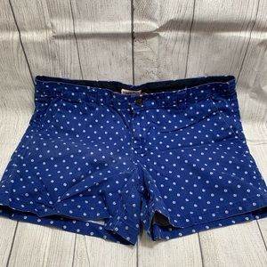 Merona Women’s Blue with White Polkadots Cotton Shorts Size 14